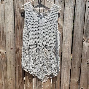 Women's crochet blouse by Est 1946 (XL) (#85)